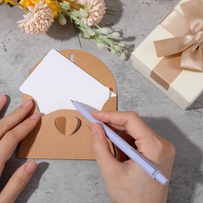 30 Pcs Mini Envelopes with Blank Cards, 4.02×2.76in Cute Envelopes with Heart Clasp, Paper Gift Card Holders, Tiny Envelope for Business Card, Weddings Favors, Greeting Cards