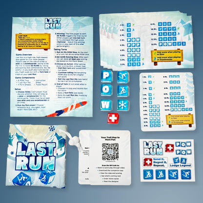 LAST RUN – Fast-Paced Family Dice Game | 2-6 Players | Ski Gift Travel Game for Skiers & Snowboarders | Après Ski & Friends Game Nights | 8+