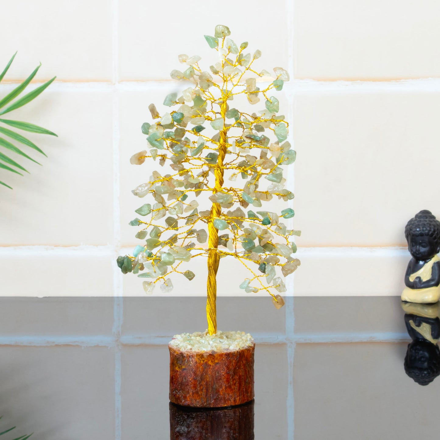 Crocon® Green Jade Healing Crystals Tree Bonsai Desk Decor for Women Home Room Decor Spiritual Gift Meditation Crystals Room & Office Decor Cute House Warming Gifts for Women Mom Birthday her - 10"