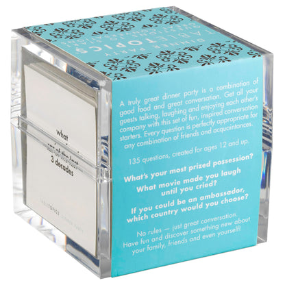 TableTopics Dinner Party Conversation Cards for Adults to Enjoy Getting to Know Each Other, 135 Entertaining Questions & Ice Breakers for Parties & Gatherings, Unique Host Gift