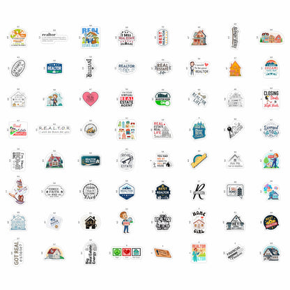 100Pcs Realtor Stickers for Laptop & Water Bottles, Real Estate Stickers - Real Estate Agent Gifts - Realtor Party Supplies - Gift for Women & Men