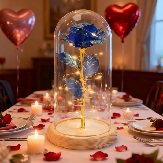 HipTree Birthday Gifts Decorations for Women,Mothers Day Rose Gifts for Mom,Blue Rose Flowers for Mom from Daughter or Son,Gift for Sister,Her,Grandma,Wife Christmas and Valentines Day Gifts Decor