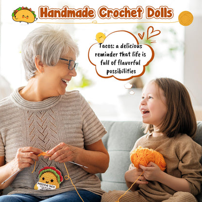 TuSuQing Graduation Gifts for Teens Boys Girls Kids Teacher Positive Crochet Taco Animals Women Birthday Gifts Friends Sister Relaxation Self Care Get Well