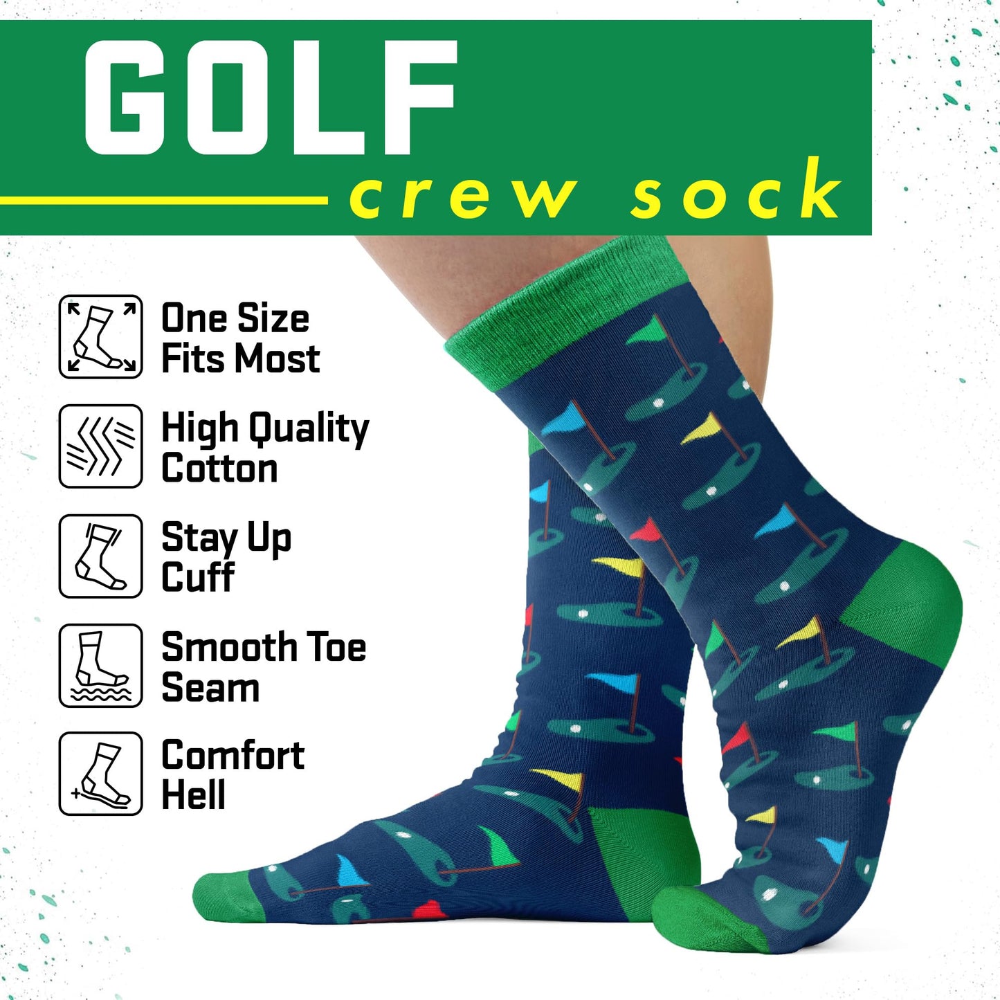 Golf Gifts for Men, Women - Golf Accessories, Golf Socks for Dad, Mom - Funny gift, Christmas Gifts, Stocking Stuffer