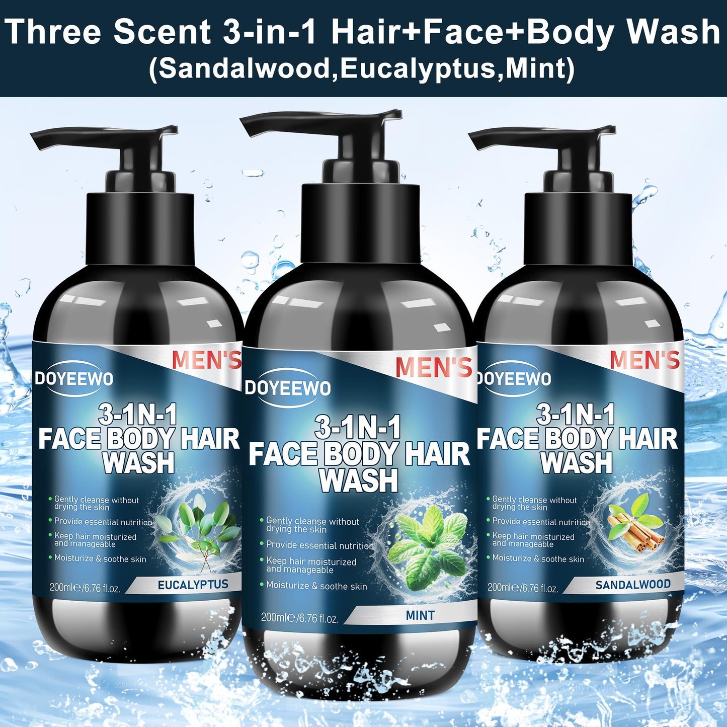 Gifts for Men, Mens Body Wash Bath Gift Set, Cleanses, Hydrates, Nourishes Skin,Christmas Gift Baskets Self Care Package Stocking Stuffers Birthday Valentines Gifts for Men Him Boyfriend Husband Dad