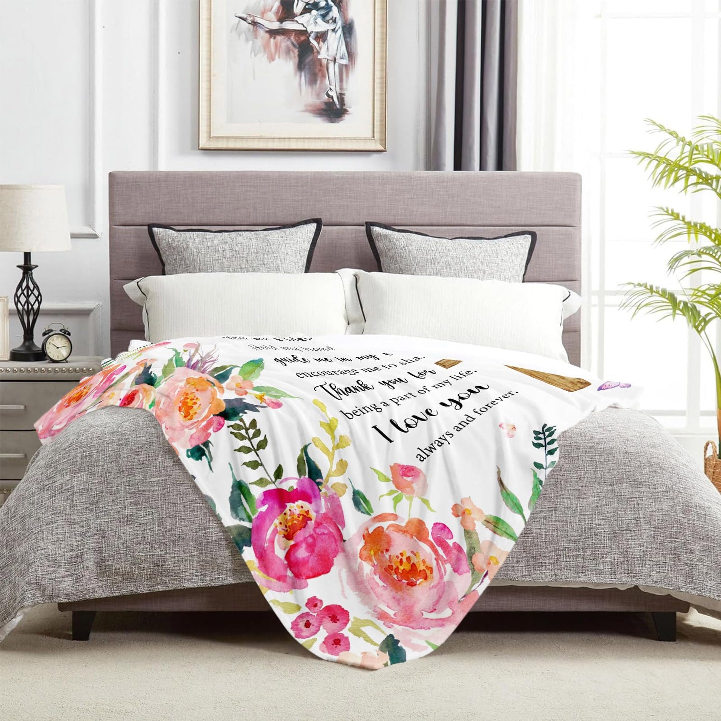 Mothers Day Godmother Gifts, Godmother Birthday Gift from Godchild, God Mother Gifts for Women, Christian Gifts for Godmother from Goddaughter or Godson, Baptism Gifts Throw Blanket 60 x 50 Inch
