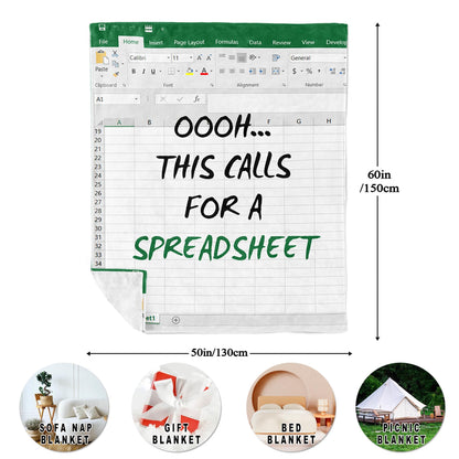 Accountant Gifts for Women/Men, Spreadsheet Gifts Funny, Gift for Accountants, Accounting Gift for Coworkers/Boss/Colleague/Friend, CPA Gifts, Excel Blanket 60"x50"