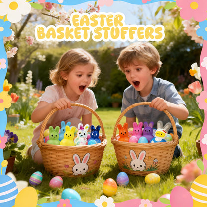 30Pcs Bunny Slow Rising Squishy Toys,Bulk Stress Relief Fidget Toy Squeeze Bunny for Kids,Treasure Chest Prizes, Classroom Prizes for Boys Girls
