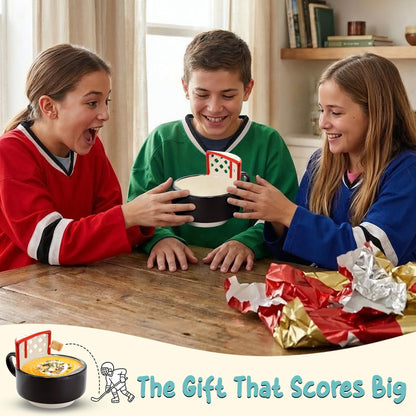 MAX'IS Creations The Hockey Mug with a Net - Sports Hockey Gifts for Boys 8-12 Men Girls Mom Game Gift, Novelty Funny Coffee Mugs, 14oz
