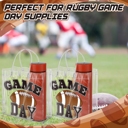 Wesnoy 20 Pcs Football Party Favor Football Goodie Gifts Bags with Handles Reusable Sport Themed Treat Bags for Candy Birthday Party Supplies 8 x 8 x 3.15''