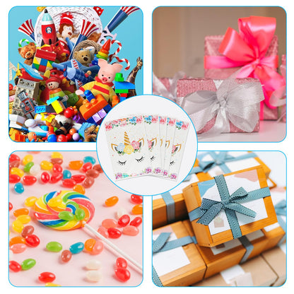 50 Pcs Unicorn Party Favor Bags With Handles - Goodie and Candy Gift Bags for Birthday Party Supplies and Decorations