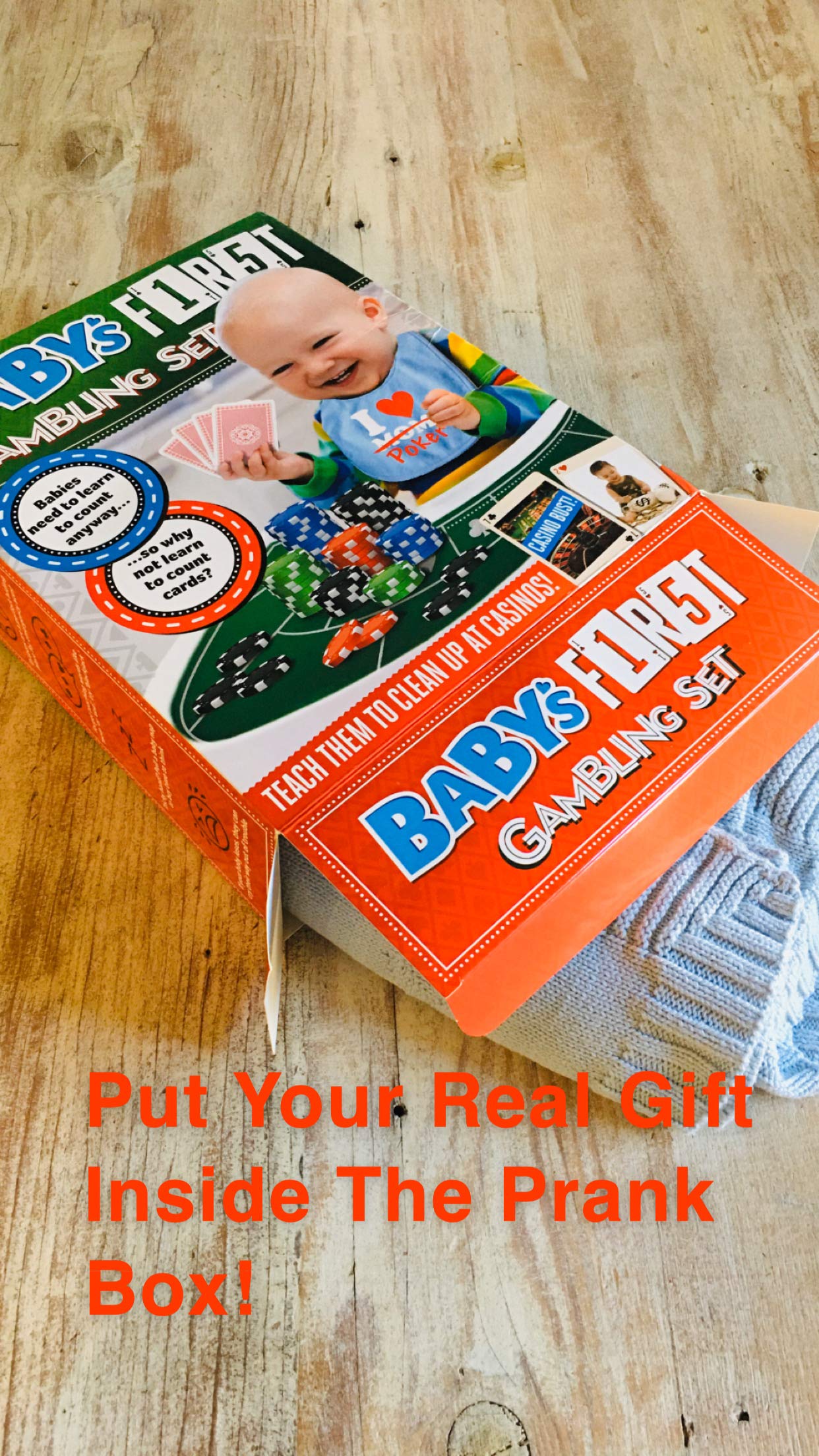 Prank Gift Box - Baby's First Gambling Kit - Perfect Gag Gift and Funny White Elephant Idea …