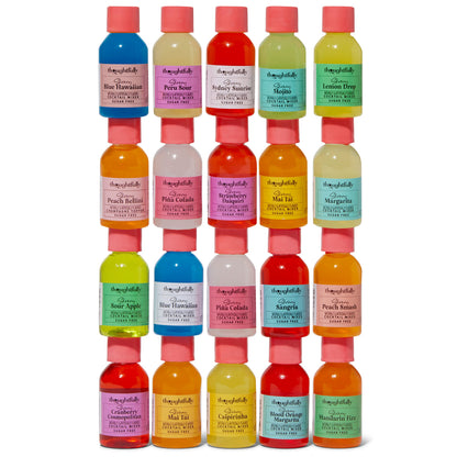 Thoughtfully Cocktails, Mix and Match Skinny Cocktail Mixers in Glass Bottles, Vegan and Vegetarian, Combine Two Bottles for a Delicious Sugar-Free Cocktail Mixer, Pack of 20 (Contains NO Alcohol)