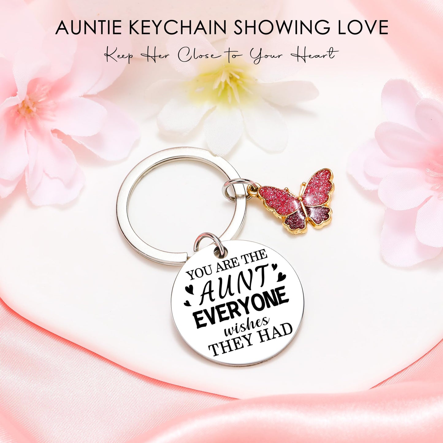 Saineron Aunt Gifts for Women Best Auntie Gift Ideas Cool Aunt Birthday Gifts for Aunts from Niece Auntie Birthday Gift Presents for Aunts Bracelet Keychain Cup Socks Tote Bag Acrylic Puzzle