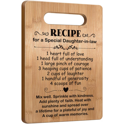 Daughter-in-Law Birthday Gifts, Popular Daughter-in-Law Cutting Board Gift, Daughter in Law Gifts for Mothers Day, Wedding, Christmas