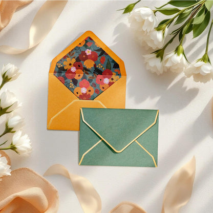 Small Gift Card Envelopes, 60-Count Mini Business Card Envelopes, Bulk Tiny Gift Card Holders, The Softbloom Tapestry, 6 Colors and Floral Designs, 3.7 x 2.7 Inches