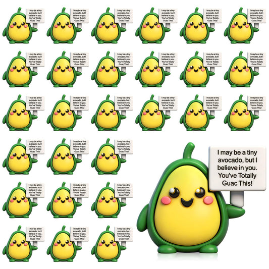 Gejoy 25 Pcs Mini Rubber Avocado Toys Positive Gifts Avocados Mini Figurines Decorations and Encouragement Birthday Motivational Gifts for Colleague Staff Teacher