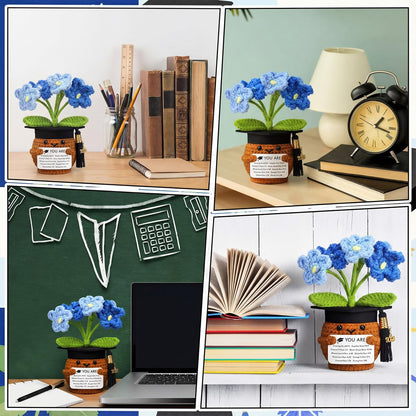 Wavwavw 2026 Christian Graduation Gifts for Her Him Bible Verses Crochet Flower Gifts for Class of 2026 Senior Masters Degree Student University College High School Graduate Religious Souvenir