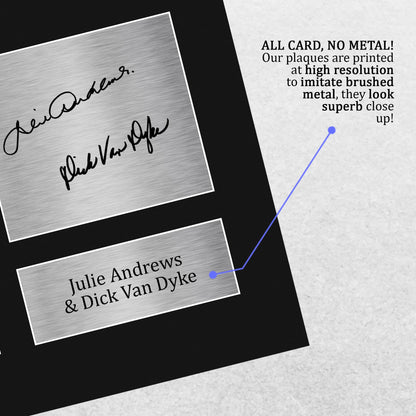 HWC Trading Julie Andrews & Dick Van Dyke Mary Poppins Gifts Printed Signed Autograph Picture for Movie Memorabilia Fans - US Letter Size