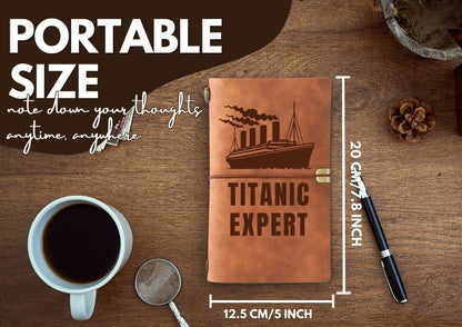 InnoBeta Titanic Gifts Journal Notebook, Gifts for Titanic Lovers on Christmas, Birthday, Sketchbook, Travel Diary, Lined Planner, Faux Leather, 7.8 * 5 Inches