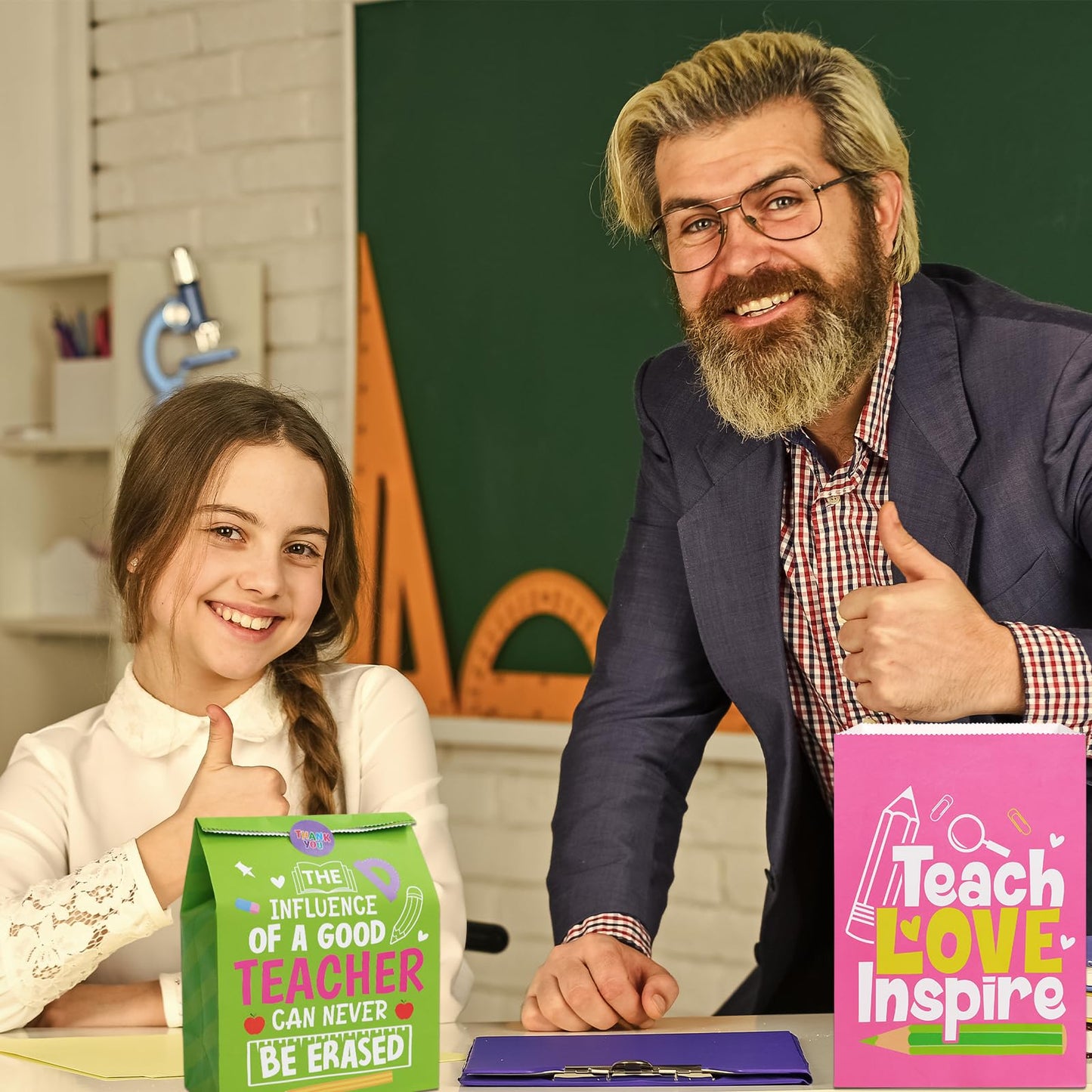 Fancy Land Teacher Appreciation Gift Bags 18 Pcs Thank You Teachers Paper Bags Party Favor Bright Color
