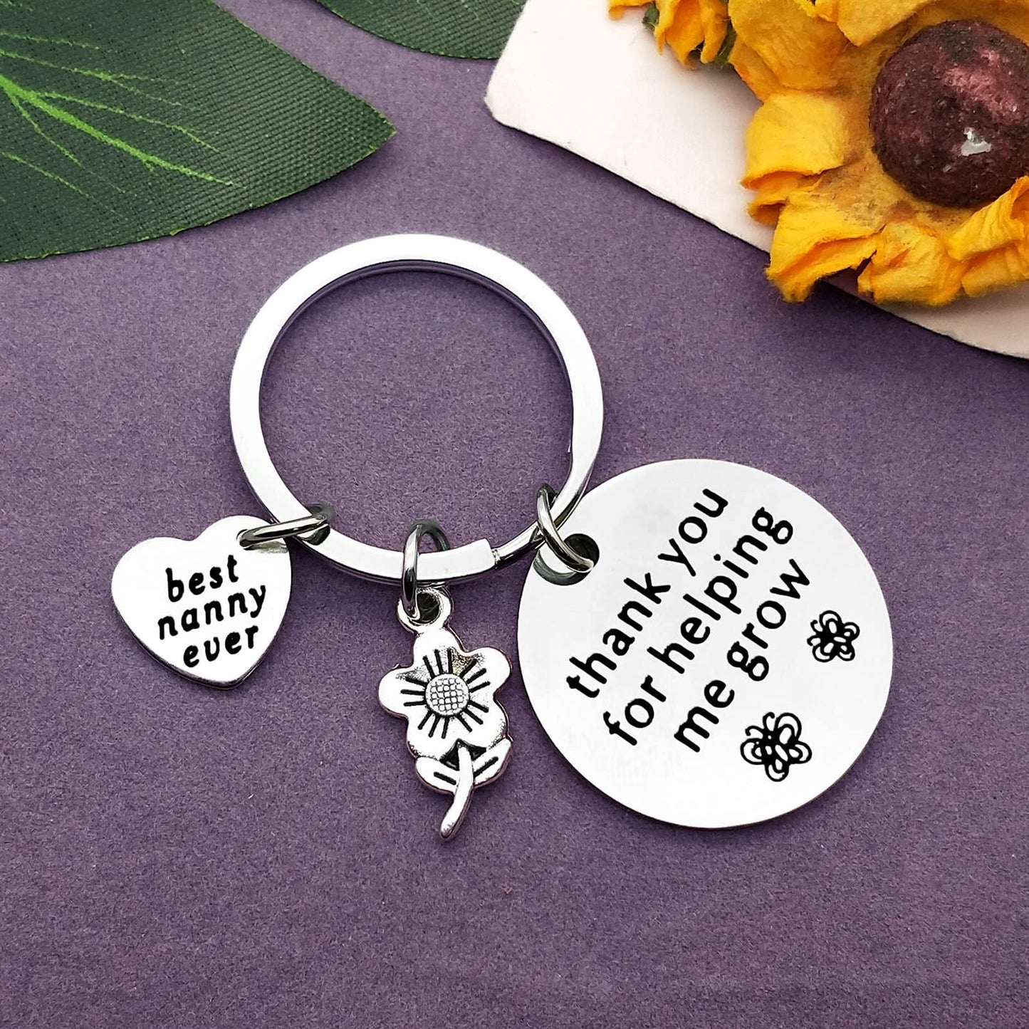 Vadaka Nanny Appreciation Jewelry Keychain Grandma Gift Nanny Gift from Grandchildren Thank You Present for Grandma Grandmother Babysitter Present Appreciation Gifts Christmas Birthday Gifts