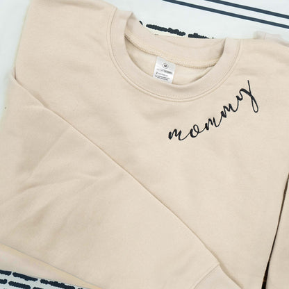 Nani - Mama Mom Grandma Embroidered Crewneck Sweatshirt - Gifts For Dog Mom Grandma Mimi Nana Gigi Mother's Day Christmas