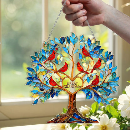 Great Grandma Tree of Life Acrylic Ornament, Gift for Great Grandmother, Tree of Life Acrylic Ornament with Gift Card for Mom and Grandma