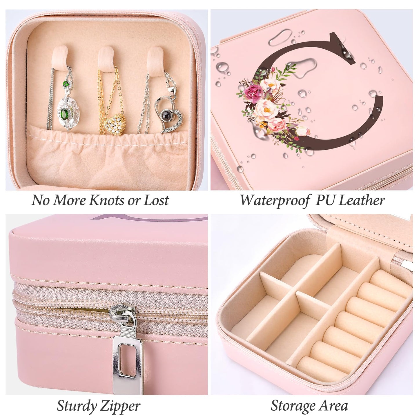 Preppy Travel Easter Basket Stuffers for Teen Girls, Travel Jewelry Box Personalized Birthday Gifts for Women, Fashion Travel Essentials Trendy Stuff