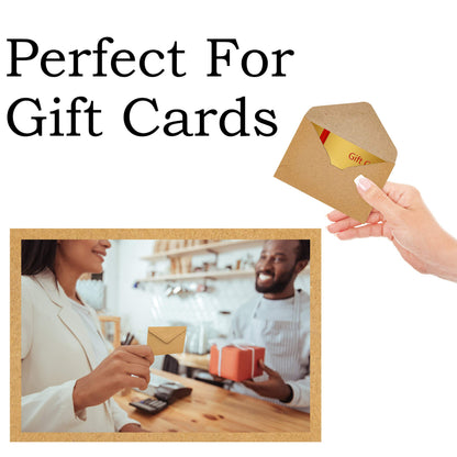 Mini Envelopes Kraft 200 Pk Small 4.125” x 2.78” Brown Gift Cards Invitations Business Notes Tiny Mini Greeting Cards Save the Date Holders Sleeves Bulk