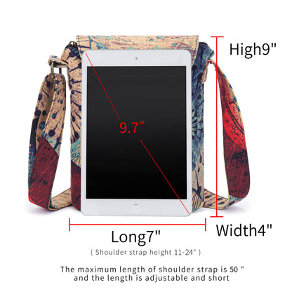 OPQRSTU Women's Retro Small Size Canvas Shoulder Bag Hippie Boho Crossbody Handbag