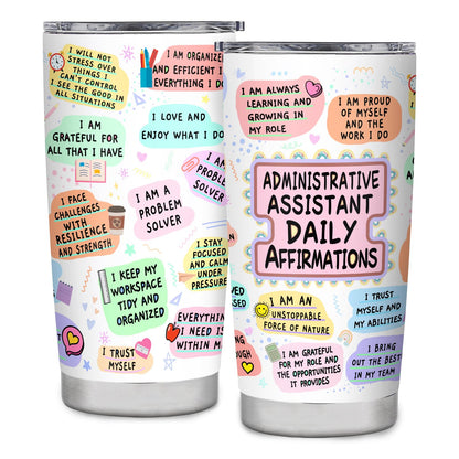 Administrative Professional Day Gifts for Women, Administrative Assistant Gifts, Best Administrative Assistant Gift, Stainless Steel Tumbler Coffee Mug 20oz