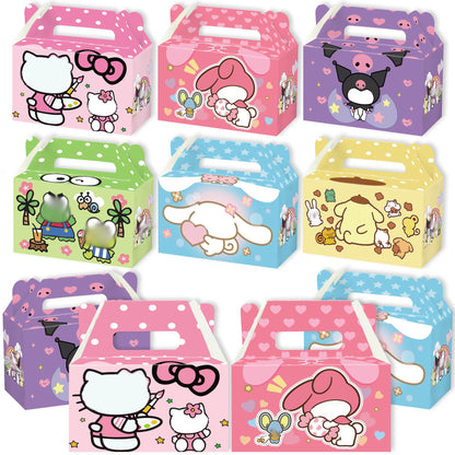 ARERQEWN Kawaii Birthday Decorations, 12 PCS Kawaii Goodie Bags, Kawaii Party Candy Gift Bags for Kawaii Party Decorations