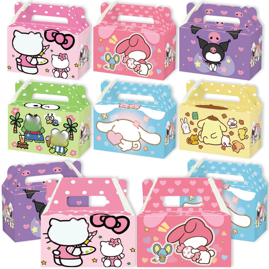 ARERQEWN Kawaii Birthday Decorations, 12 PCS Kawaii Goodie Bags, Kawaii Party Candy Gift Bags for Kawaii Party Decorations