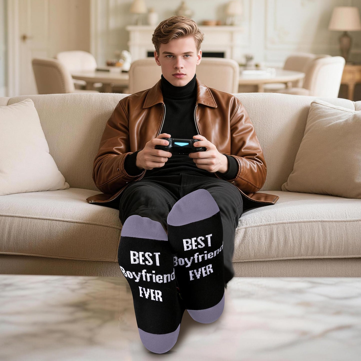 Kelool Fathers Day Socks Gifts for Men Dad Do Not Disturb I'm Gaming Funny Men Sock Gifts From Daughter Wife Son Kids Teen