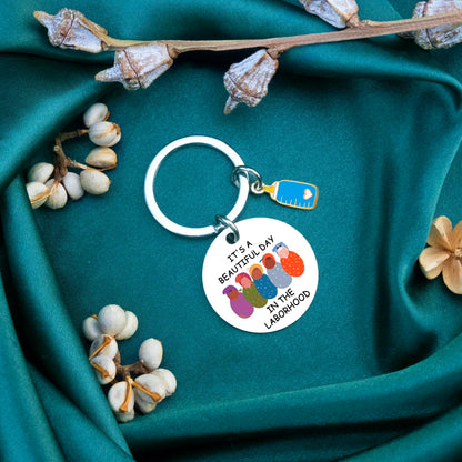 Labor And Delivery Gifts Midwife Gifts l&d Nurse Keychain ob nurse gifts It's A Beautiful Day In The Laborhood Appreciation Gift For Nurses Week Labor Day