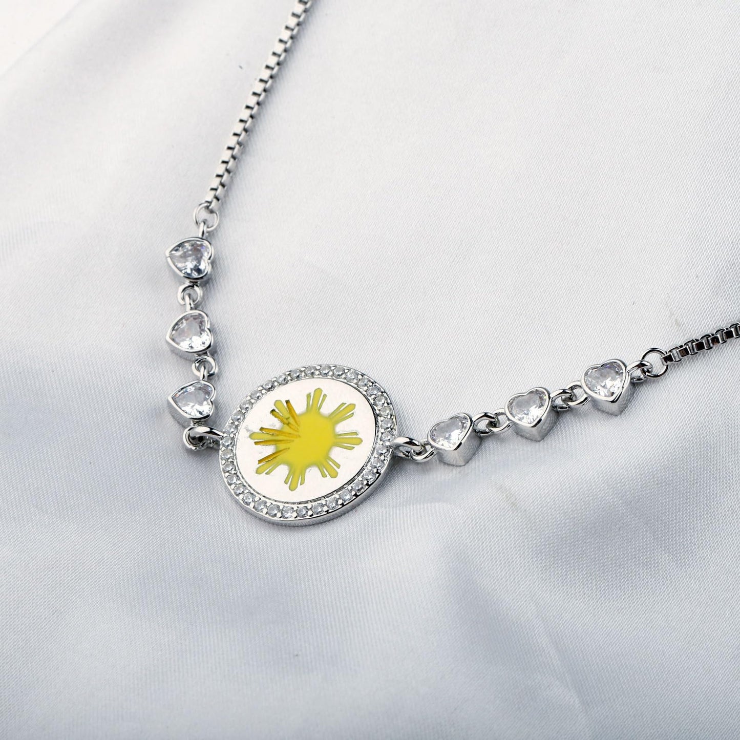 KEYCHIN Sun And Star Bracelet - Filipina Pride Gifts - Philippine Flag Jewelry