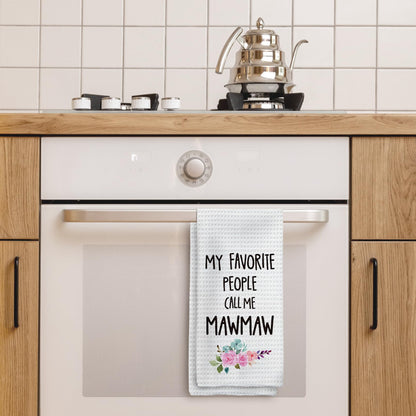 Mawmaw Gifts Kitchen Towels, Gift for Mawmaw Grandma Hand Towel, MawmawChristmas Mother's Day Dish Tea Towels for Kitchen, Mawmaws Grandma Gifts from Grandkids, 16x24inch