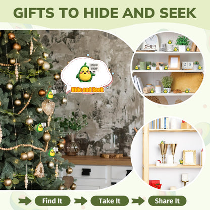 Gejoy 25 Pcs Mini Rubber Avocado Toys Positive Gifts Avocados Mini Figurines Decorations and Encouragement Birthday Motivational Gifts for Colleague Staff Teacher
