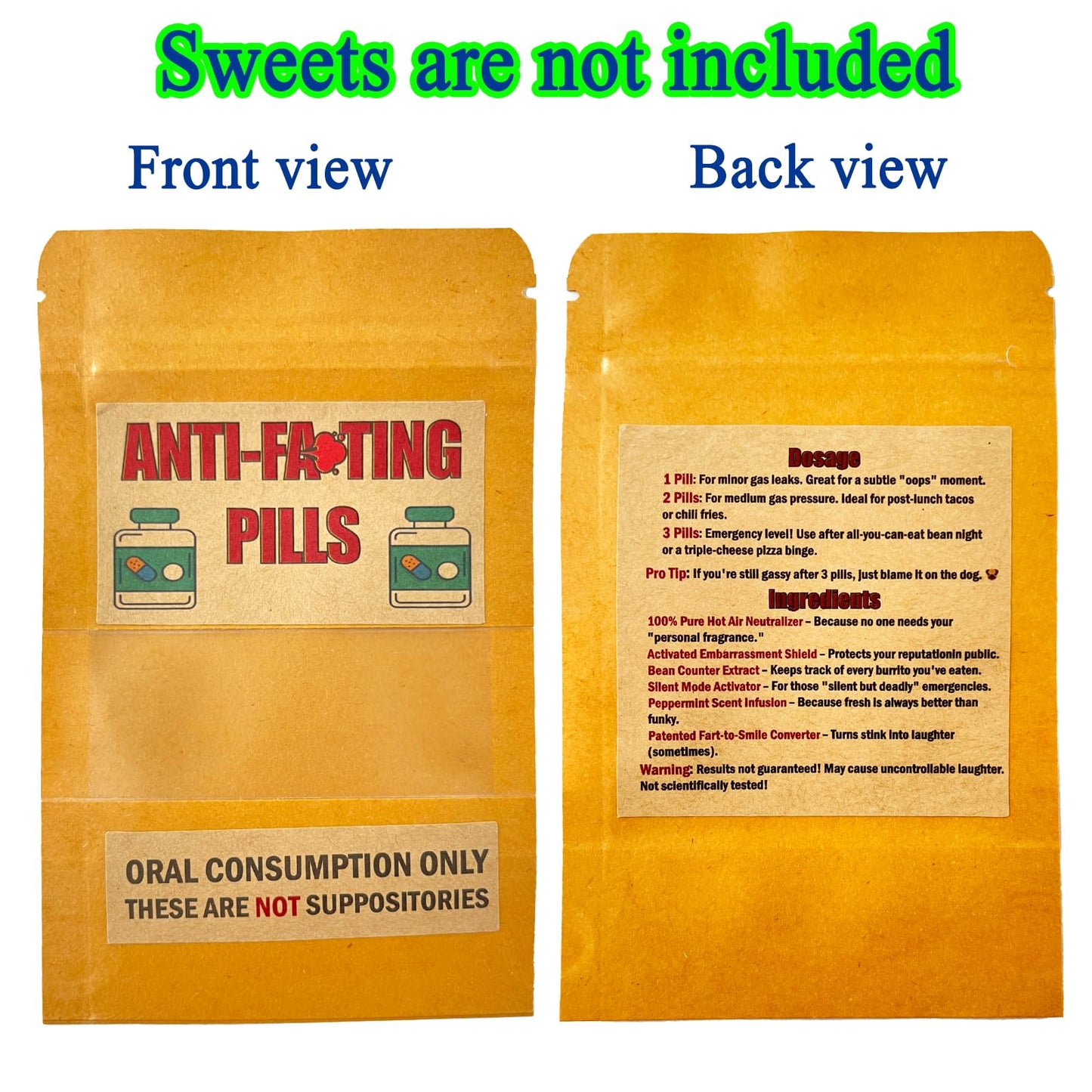 2 Pack Gag Gifts, Funny Gifts for Men, Anti-farting Prank Pill Box (EMPTY), Birthday Gifts for Men, 30th 40th Birthday Gifts for Him, JokeGifts for Boyfriend, Teen Boys, Grandson, Easter Basket Stuffers