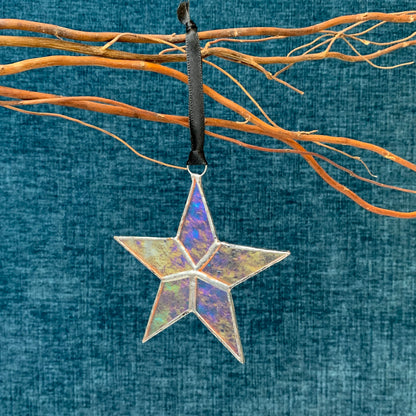 Handmade Iridescent Stained Glass Star with Heartfelt Congratulation Message (Congrats) - Graduation Gift/New Job Congrats/New Chapter Gift/Best Wishes for New Beginnings (Congrats)