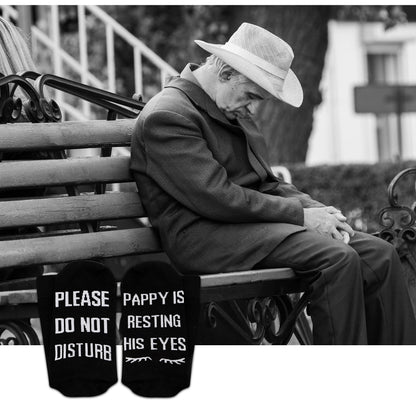 2PAIRS Pappy Gift Grandpa Gift If You Can Read This Pappy Is Resting His Eyes Funny Birthday Gifts Socks