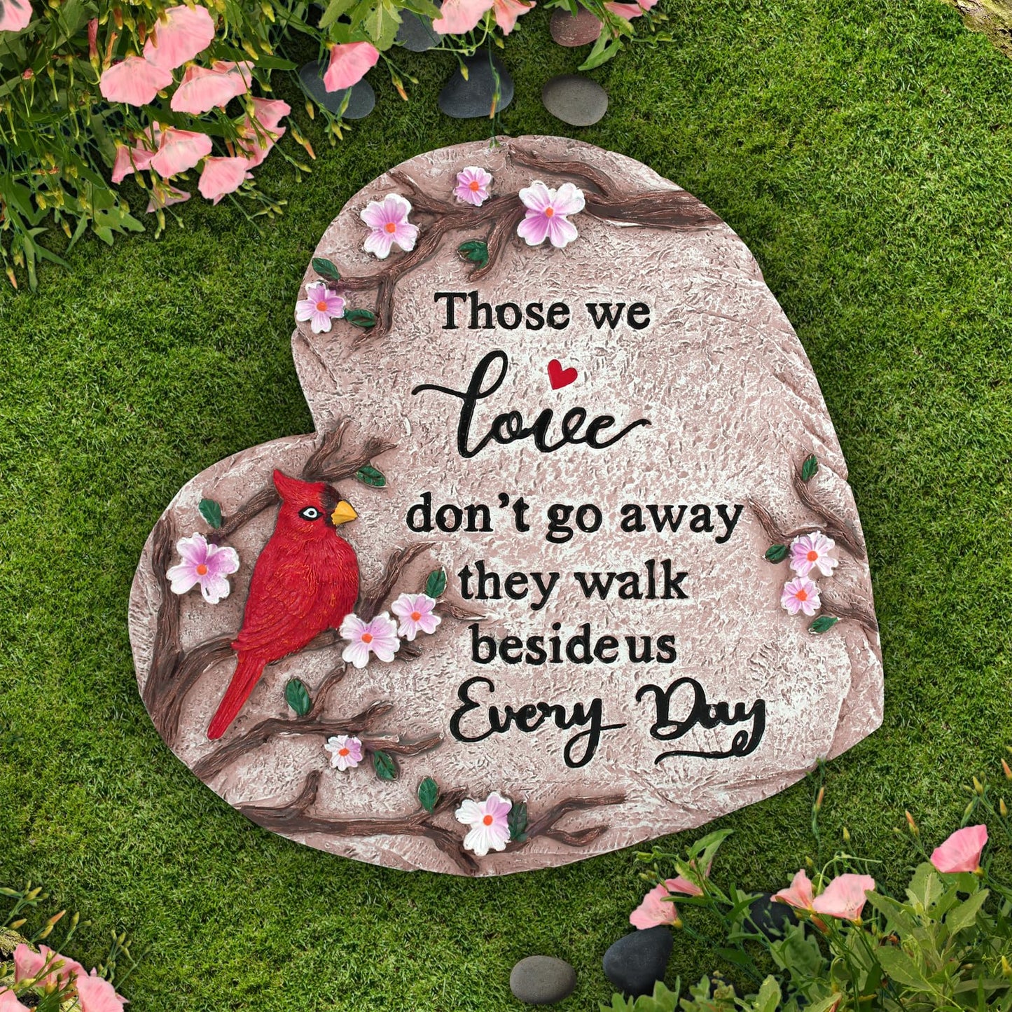 Sympathy Gifts for Loss of Loved One, Memorial Garden Stones in Memory of Loved One Gifts, Condolence Bereavement Gift for Garden, Outside, or Home Decor (10 inch)