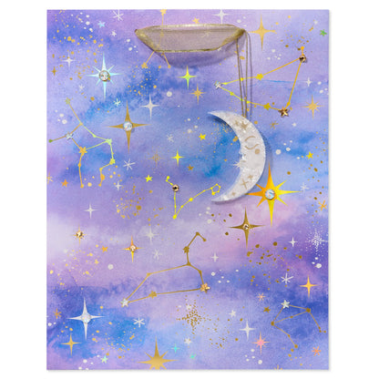 Papyrus 13" Large Gift Bag (Celestial Constellations) for Birthdays, Bridal Showers, Anniversaries and All Occasions (1 Bag)