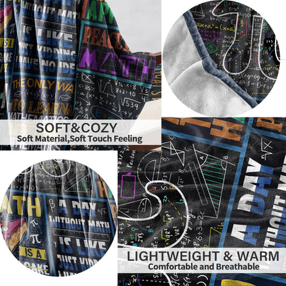Math Teacher Gift, Teacher Blanket, Gifts for Math Teachers, Appreciation Graduation Retirement Gifts for Math Lovers Blanket 60"x50"
