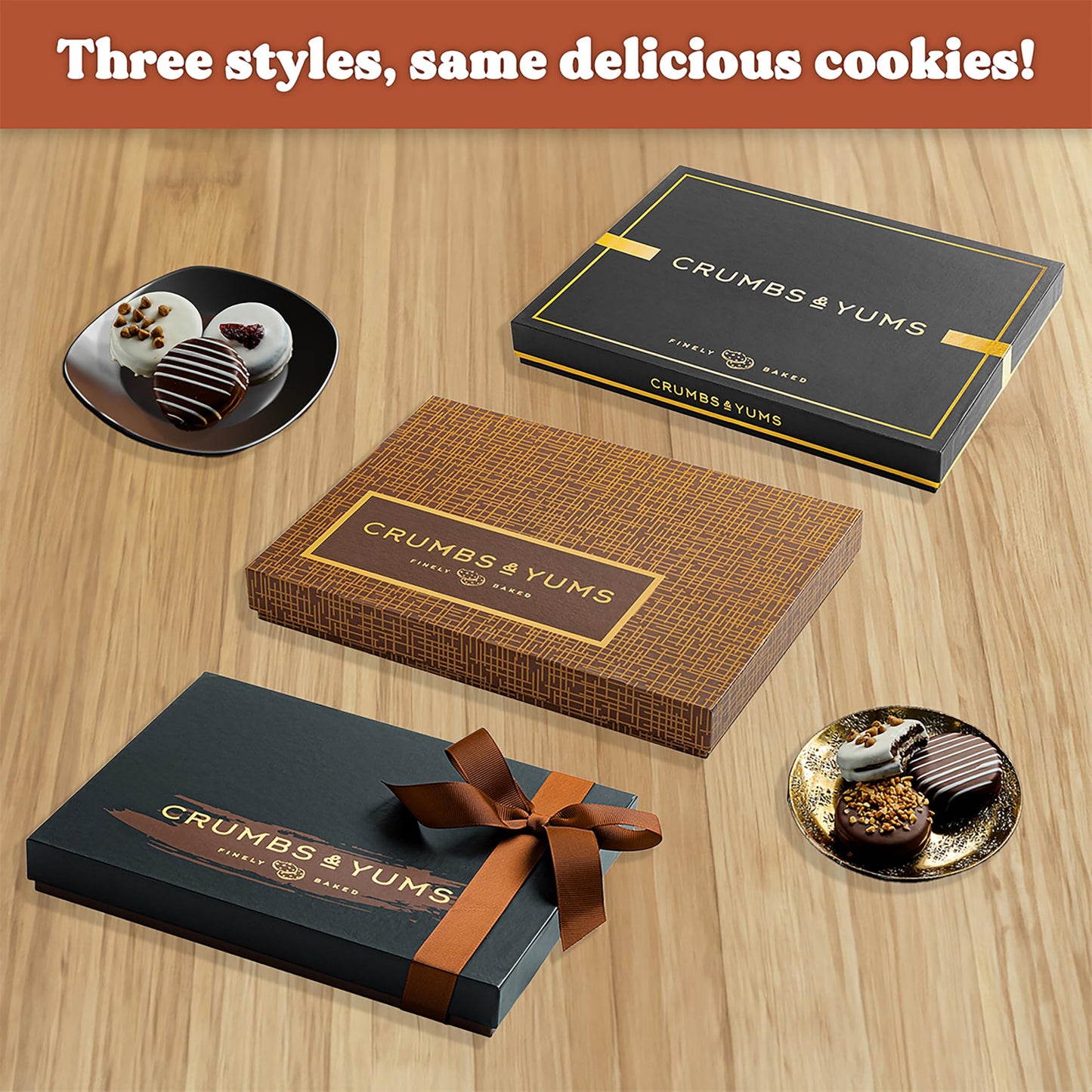 Fathers Day Cookies Gift Basket - 12 Gourmet Chocolate Covered Sandwich Cookies with Assorted Toppings - Food Gift Box for Dad, Him, Husband, Father's Day, Mother's Day, Family, Men & Women.