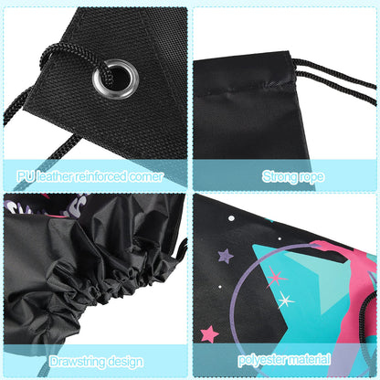 Dunzy 5 Pcs Gymnastics Gifts for Girls Kids Gymnastics Stuff Drawstring Bag Headband Girls Bracelet Necklace Scrunchies Gymnast Party Favors for Youth Boys Kids