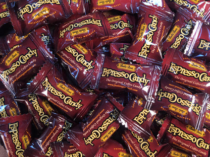 Bali's Best Espresso Candy, 1 Pound Jar, Individually Wrapped Hard Candy with Espresso Filled Center, Made with Real Sumatran Coffee, Halal