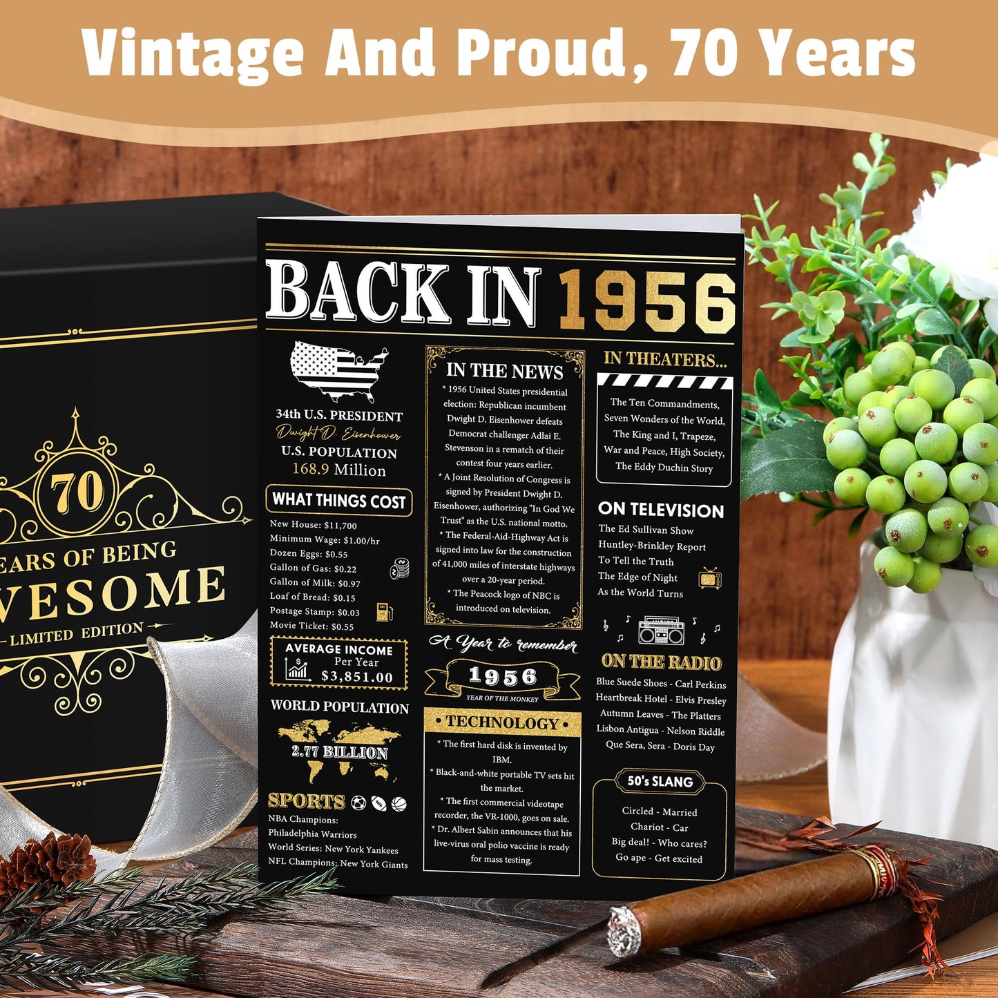 70th Birthday Gifts for Men Meaningful 70 Year Old Birthday Gifts for Men Unique 1956 Gift Ideas for 70 Year Old Man Funny Gift Set for Man Over 70 Fabulous Happy 70th Bday Decorations for Him Dad