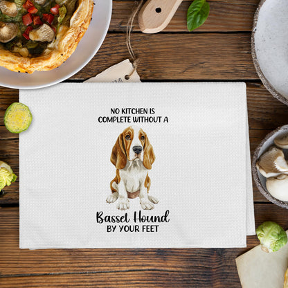 Funny Bassett Basset Hound Dog Mom Kitchen Towels Decor Gifts for Women Men Kids, Bassett Basset Hound Dog Decor Ornament Accessories Dish Hand Tea Towels Sets of 2 for Kitchen, 16x24 Inch